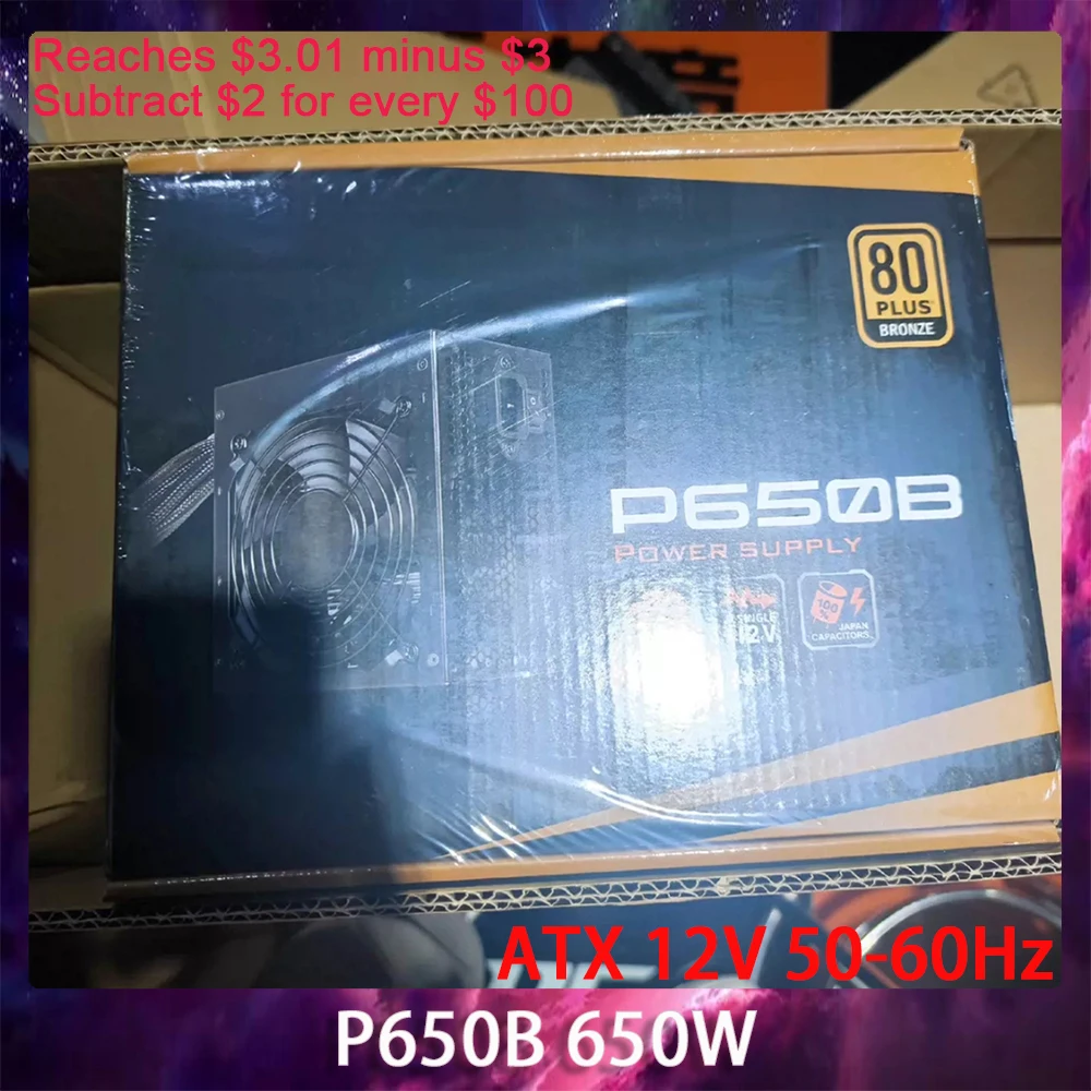 P650B 650W For Gigabyte ATX 12V 50-60Hz Active PFC Power Supply Works Perfectly Fast Ship High Quality