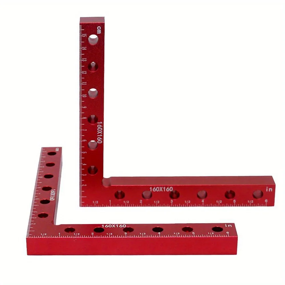 160mm 90 Grad l-förmige Hilfs vorrichtung Spleiß platte Position ierungs platte fester Clip Schreiner quadratisches Lineal Holz bearbeitungs werkzeug – Detail 7