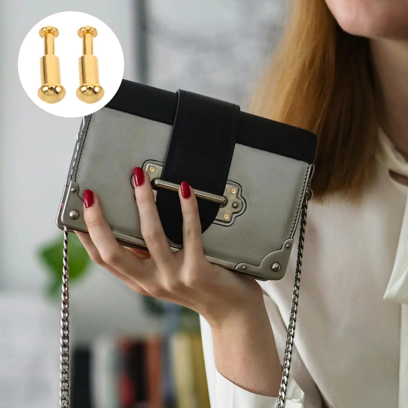 

50 set Golden Chicago Screws For Craft Rivets Bag Making Supplies Repair Tool Dog Collar Belts Shoes Bookbinding Diy