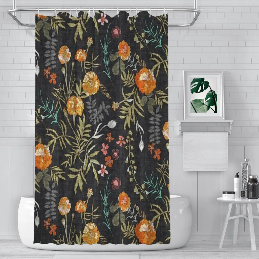 

Marigold Love Shower Curtain Bathroom Decoration Shower Curtain Birthday Gift