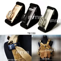 FMA Airsoft Sling Fixed Hook Shoulder Mount Clip Molle Chest Rig Vest Accessories