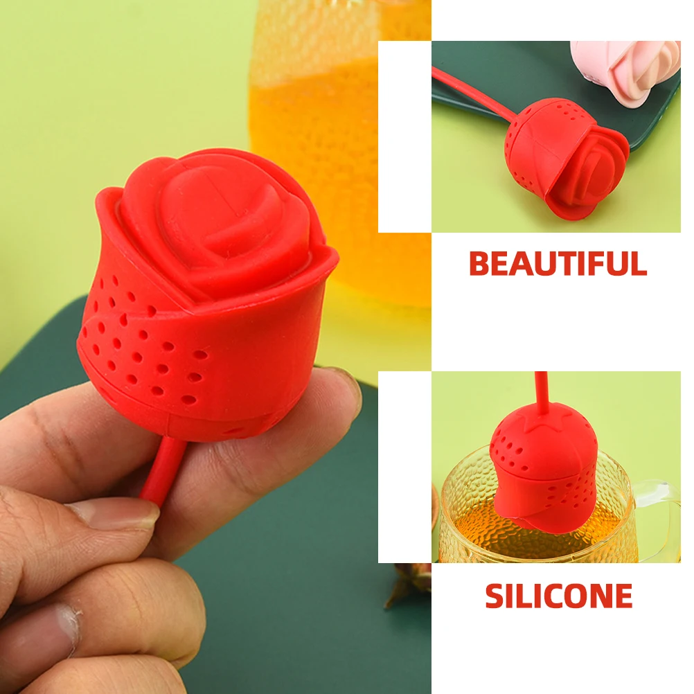 

Силиконовый ситечко для заварки чая с цветком розы, гаджет для заваривания листового чая, стильный подарок для дома и офиса, подарки на день Святого Валентина