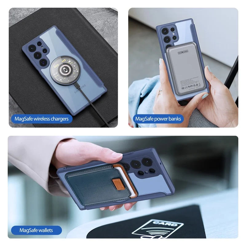 For Samsung Galaxy S23 Ultra Case DUX DUCIS Folio Flip Leather + PC + TPU Full Protection Phone Cover