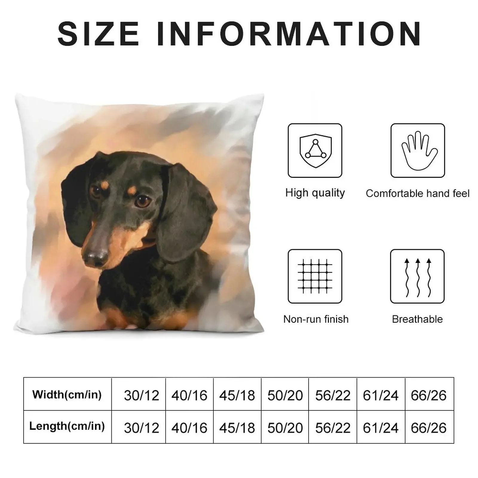 Dachshund Dog Photo Portrait Throw Pillow Christmas Pillowcase Decorative Cushion christmas supplies pillow