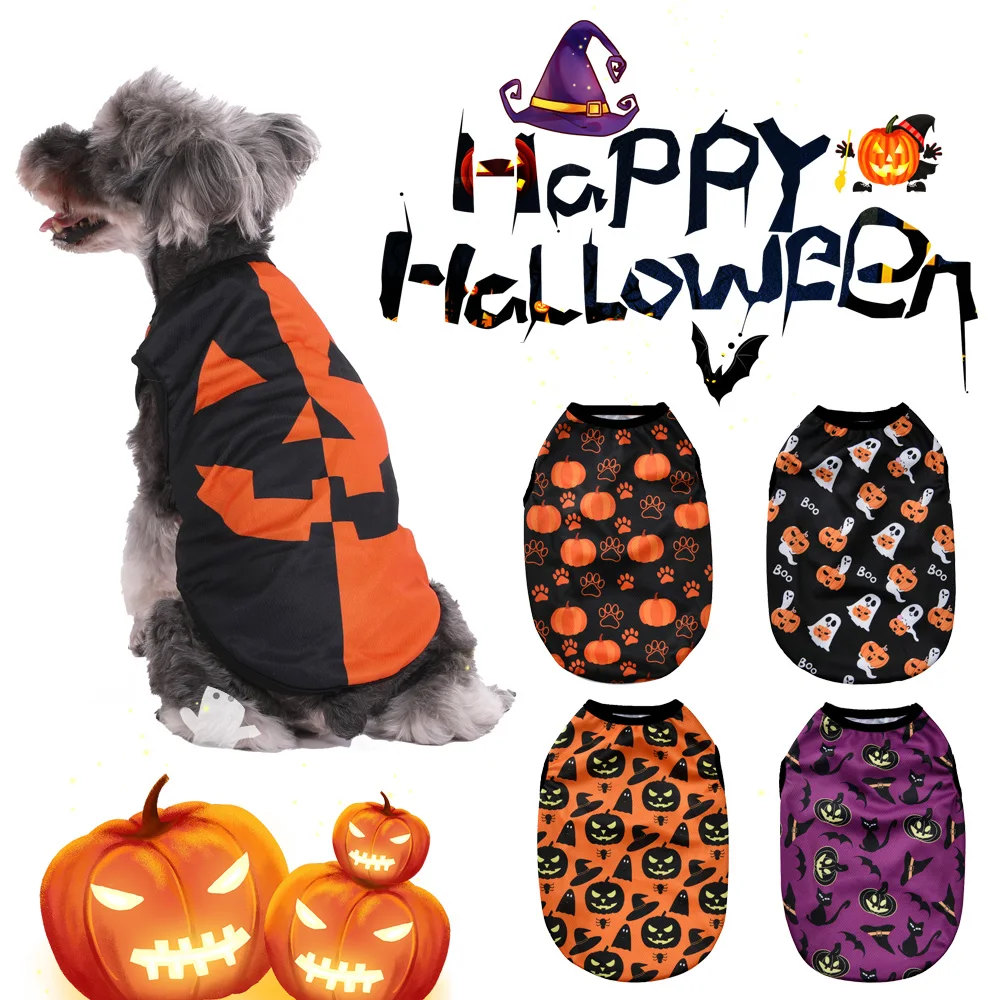 Haustier Hund Cosplay Kostüme für kleine mittelgroße Hunde Katzen Halloween Druck Kleidung Welpen lustige verkleidete Kleidung Chihuahua Outfits