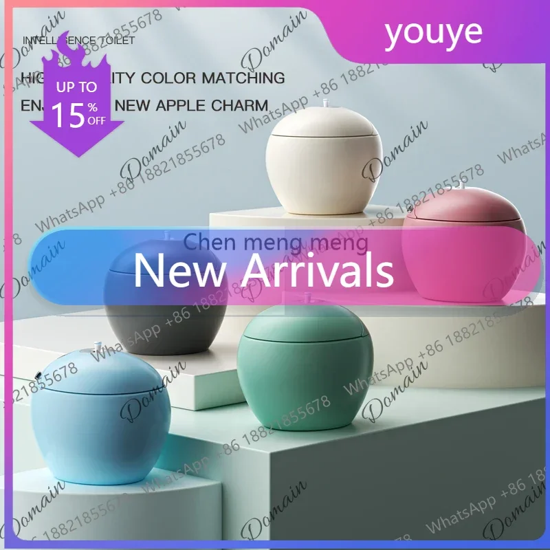 HJB R High-Tech Round Egg-Shaped Smart Toilet With Automatic Seat Heating Colorful & Voice Control Advanced Function Remote Cont
