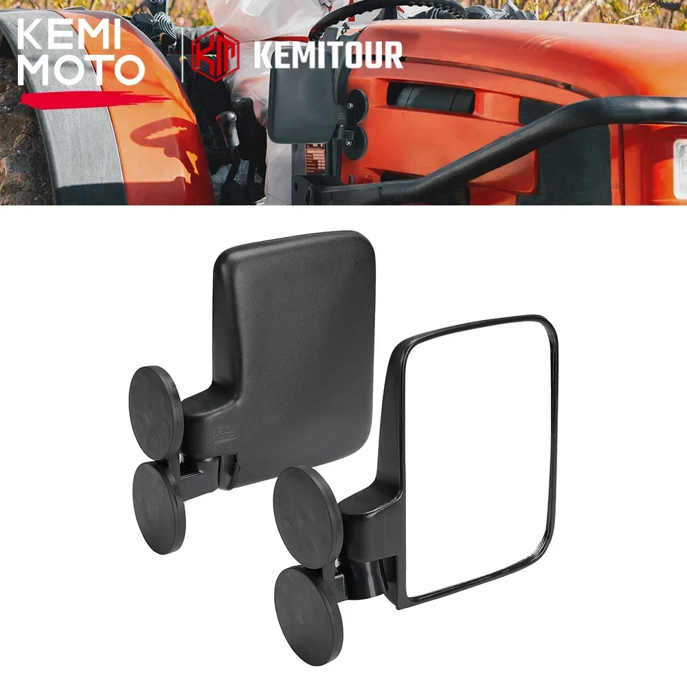 KEMIMOTO 114Lbs Magnetic Left Right Mirror Magnetic Tractor Side Mirrors for Tractors Lawn Mover UTV ATV Forklifts Lawnmower