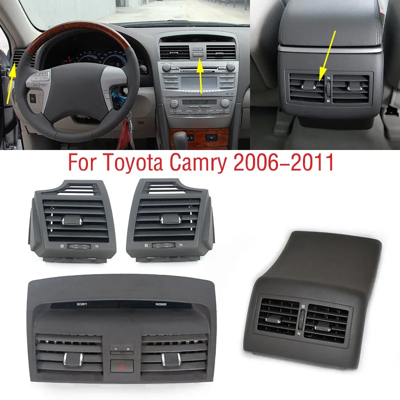 For Toyota Camry 6th 2006 2007 2008 2009 2010 2011 Front Dashboard Rear A/C Air Conditioner Outlet Air Conditioning Vents Frame