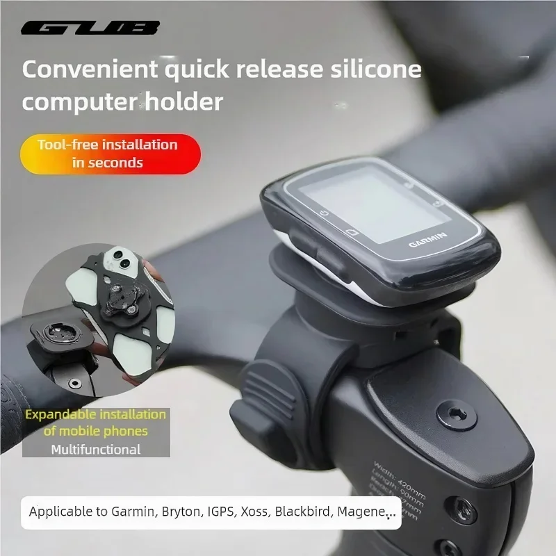 

GUB Bike Phone Holder, Shockproof Silicone Mount, 360° Handlebar Bracket for Bicycle Cycling, Anti-Slip Base for GPS Code Table