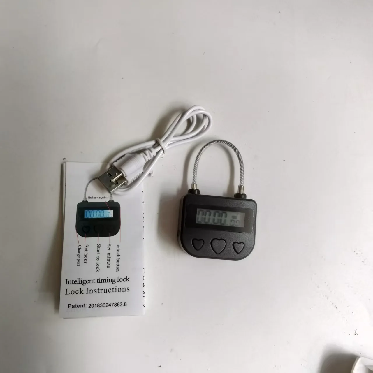 Smart Time Lock LCD Display Time Lock Waterproof USB Rechargeable Temporary Timer Padlock Travel Electronic Timer gallery 4