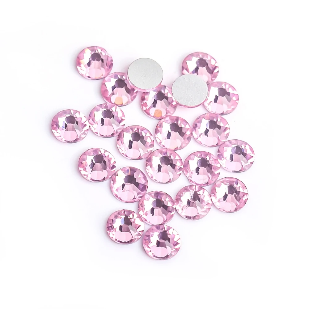 Light Pink/Rose /Fuchsia /Siam Glass 3D Nail Art Rhinestones SS3~SS34 Crystal Nails Non HotFix Decorations