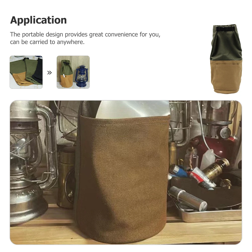 

Kerosene Lantern Bag Oxford Cloth Wear Resistant Portable Storage Camping Gear Oil Lamp OrganizerVintage Style Reusable Pouch