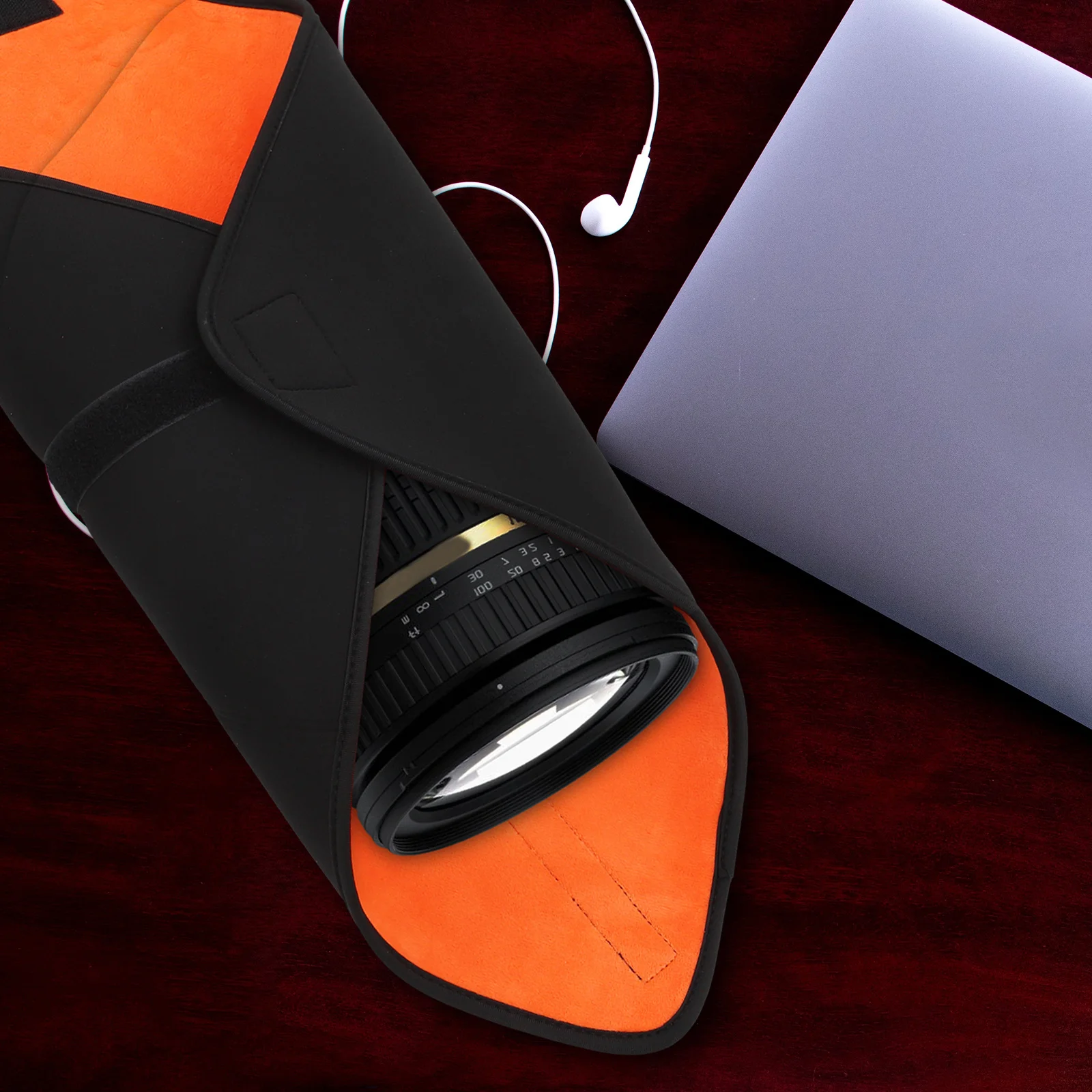 

Thickened Neoprene Camera Lens Protective Wrap Adjustable Dslr Camera Wrap Cover for Scratch Collision Protection Travel