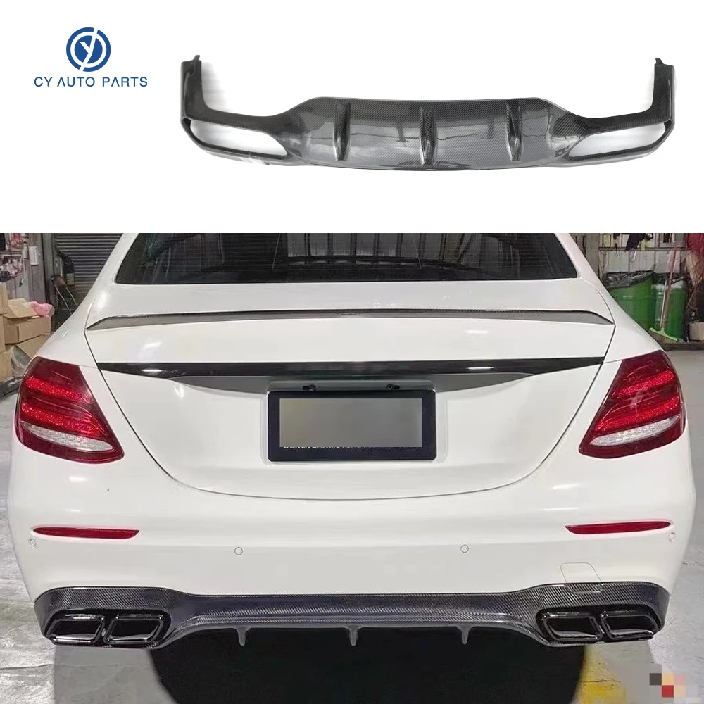 

Carbon Fiber Rear Bumper Diffuser Car Rear Lip Spoiler Protector Cover Splitter For W213 E63 AMG