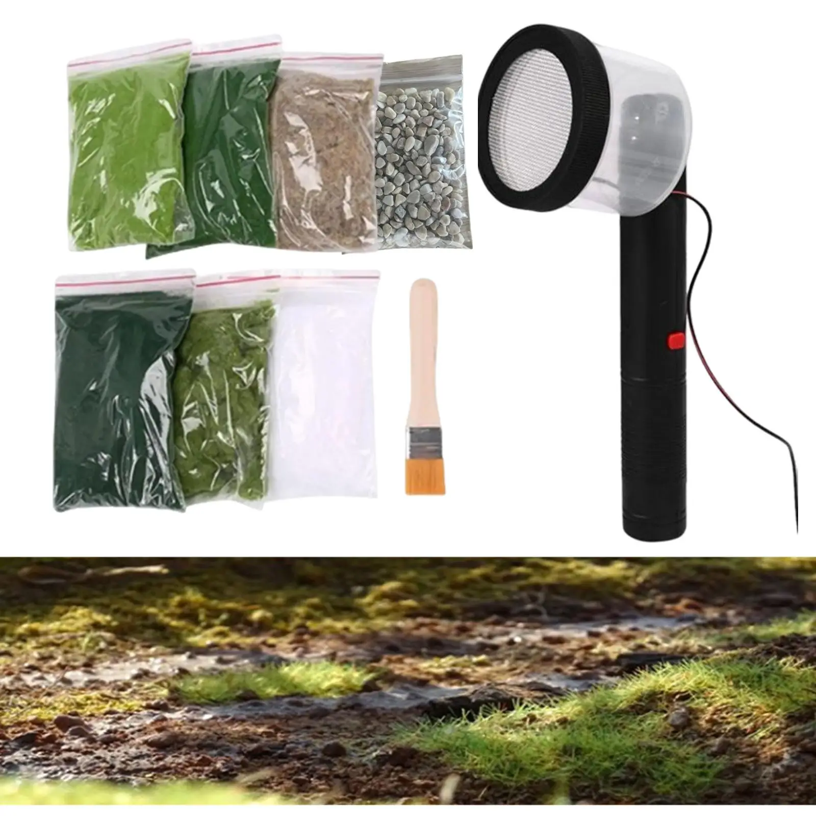 

Electrostatic Flocking Machine Static Grass Applicators Decorative Tools Grass Planter Flock Static for Garden Micro Landscape