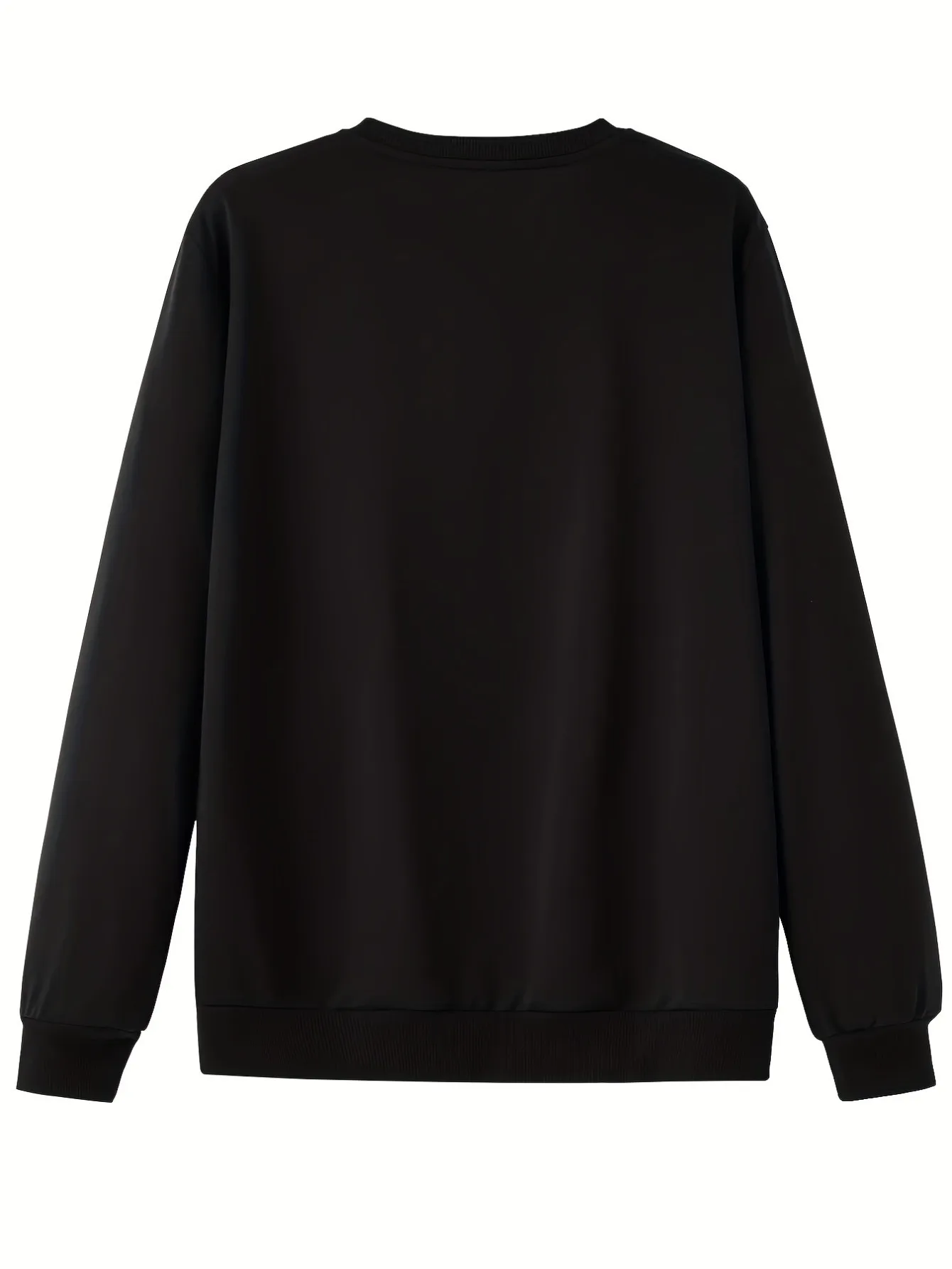 سويت شيرت رجالي برقبة دائرية، طباعة جرافيك مضحكة، هوديي برقبة دائرية للشارع الأسود للارتداء اليومي الكاجوال، أكمام طويلة لعيد الميلاد