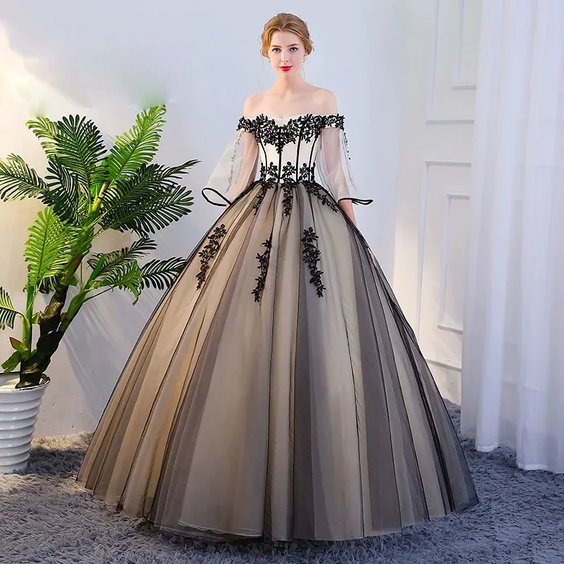 

Spring/Summer New Colorful Wedding Dress, Beautiful Voice Dress, Photography Performance, Solo Concert, Puffy Skirt