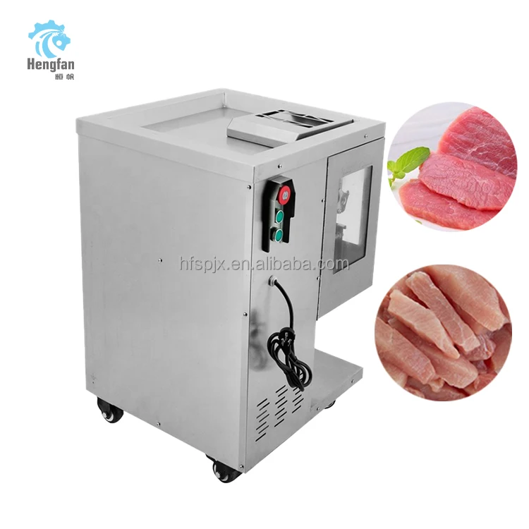 

600KG/H Beef Slicer Strips Cutting Machine Meat Slicer Shredder Beef Strip Cutting Machine for Meat Processing Factory