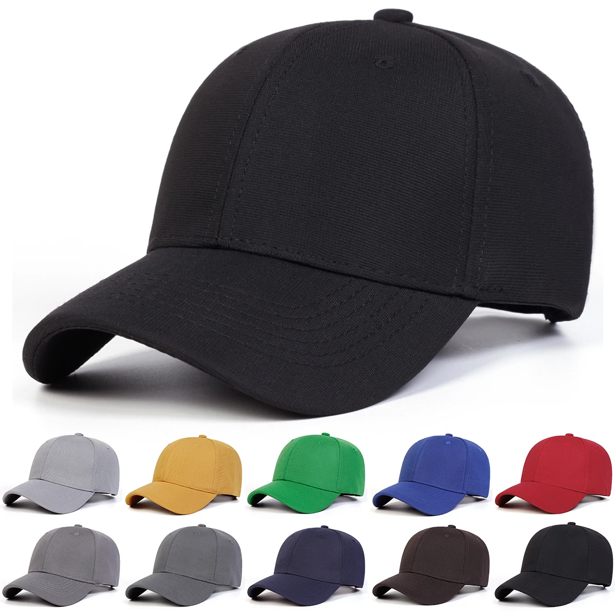 Unisex Einfarbige Baseballkappen Frühling und Herbst Outdoor Verstellbare Freizeithüte Sonnenschutzhut Sportkappe