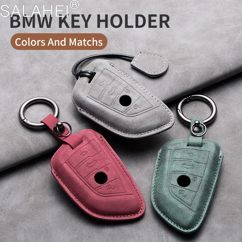 Sheepskin Car Key Case Cover Shell Fob For BMW F30 F31 F32 F34 F20 F21 F07 F10 1 3 5 7 Series X1 X3 G01 X4 G02 X5 F15 F16 M3 M4