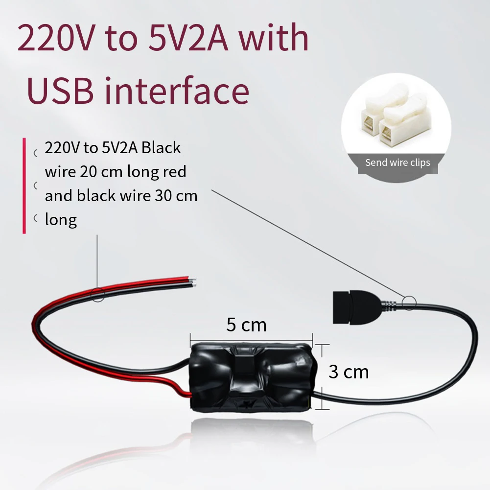 

2A Current Converter 220V To 5V Adapter Energy Efficiency Overload Protection Transformer For Electronic Devices