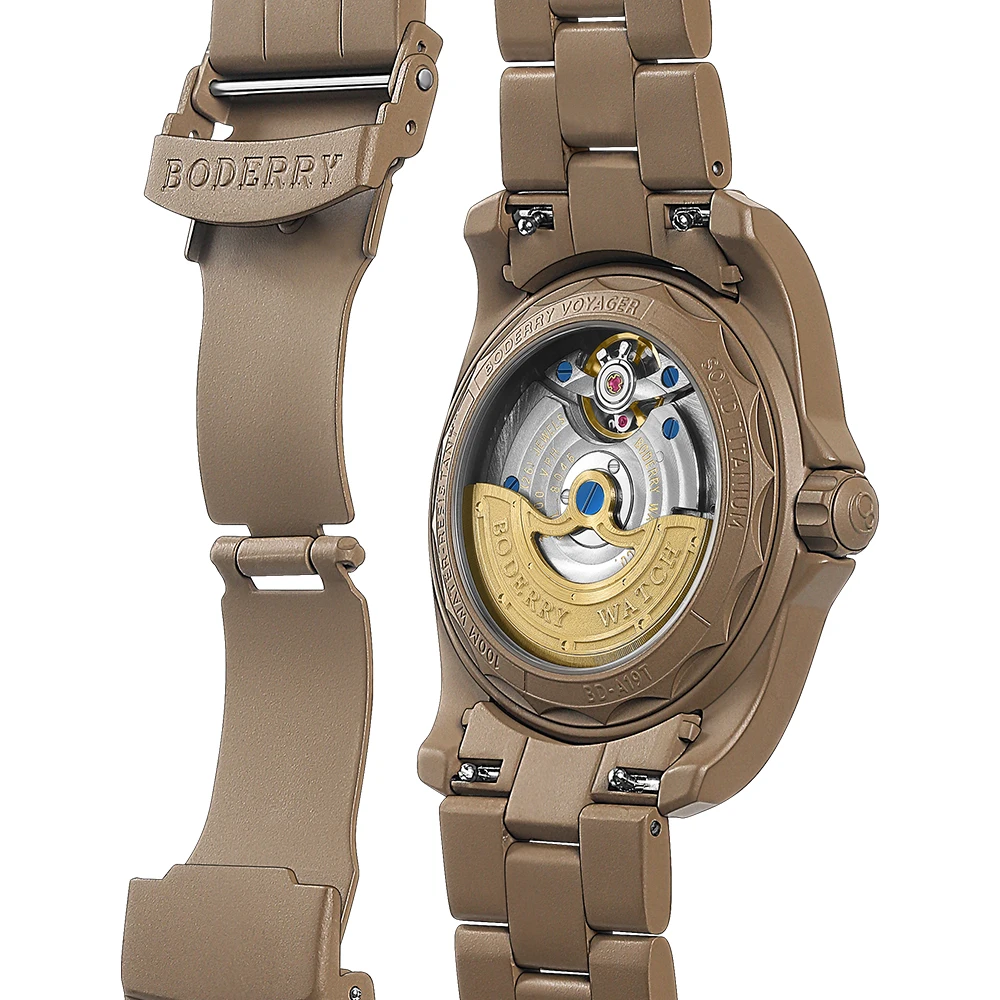 BODERRY Field Watch VOYAGER S72 – 72-Hour Power Reserve Titanium Automatic 100M Water Resistant Wristwatch for Men view 6