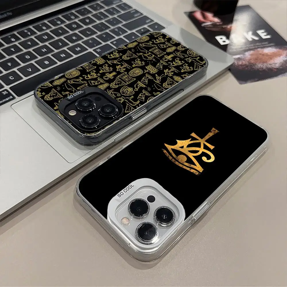 

Ancient Egyptian Mobile Phone Case for iPhone 17 16 15 14 13 12 11 X XR XS 8 7 Pro Max Plus Translucent Colour Protective Cover