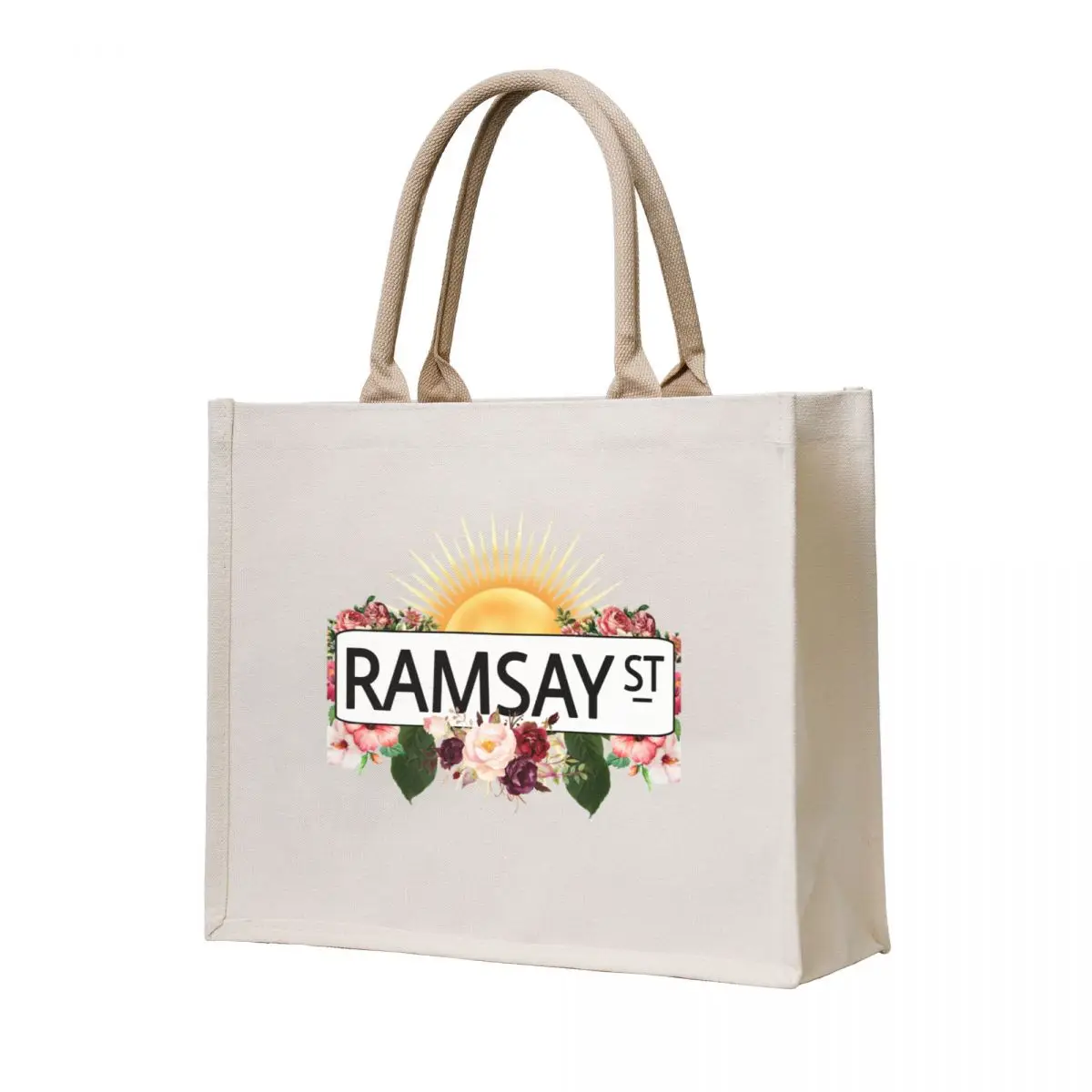 

Floral Ramsay Street Sign - Neighbours Tote Bag Beach bag reusable shopping bag canvas tote Canvas shoulder