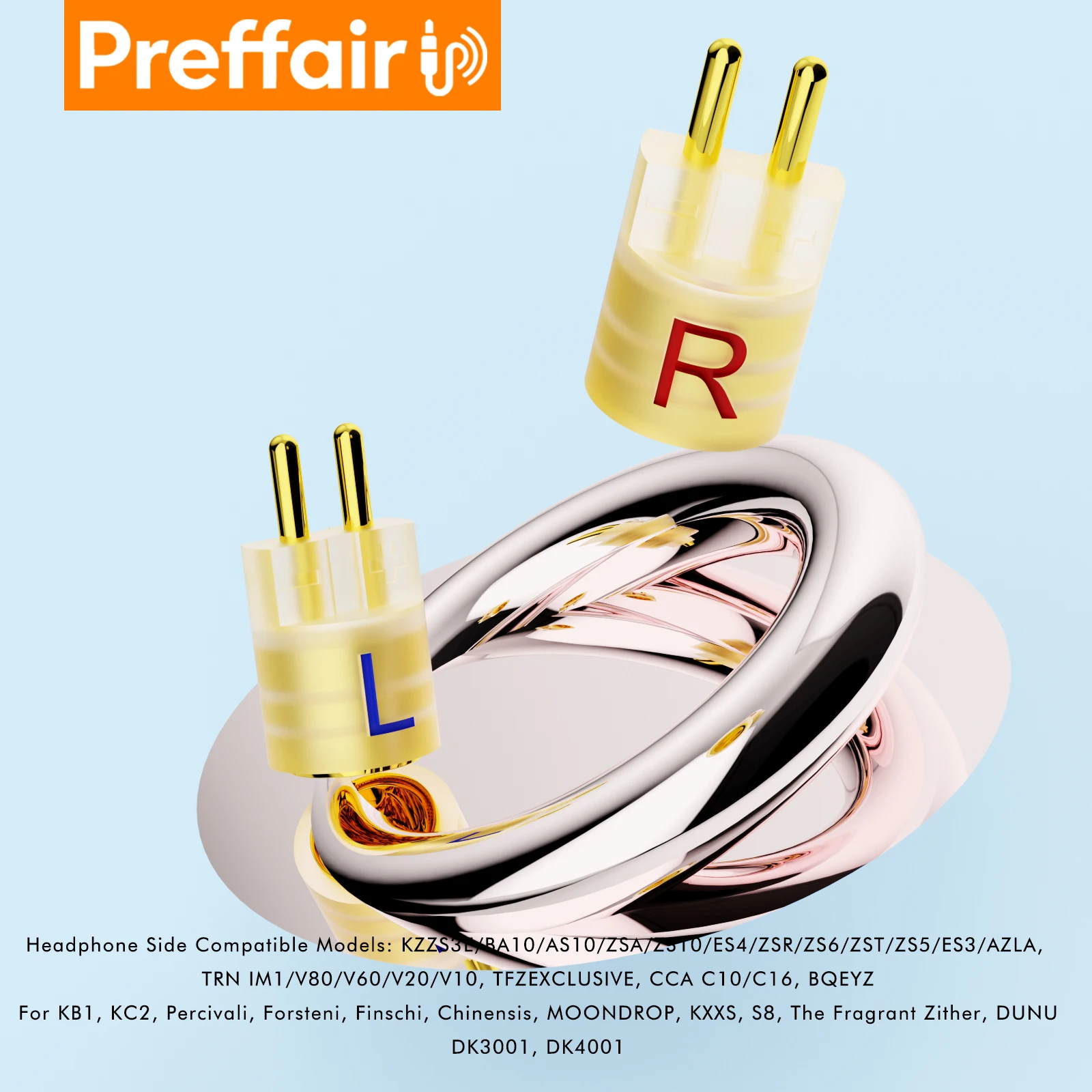 Preffair Earphone Jack Adpter MMCX 2Pin 0.78 flat - 2Pin Groove Earphone Protector MMCX TO MMCX For N5005 IE300 IE600 IE900r