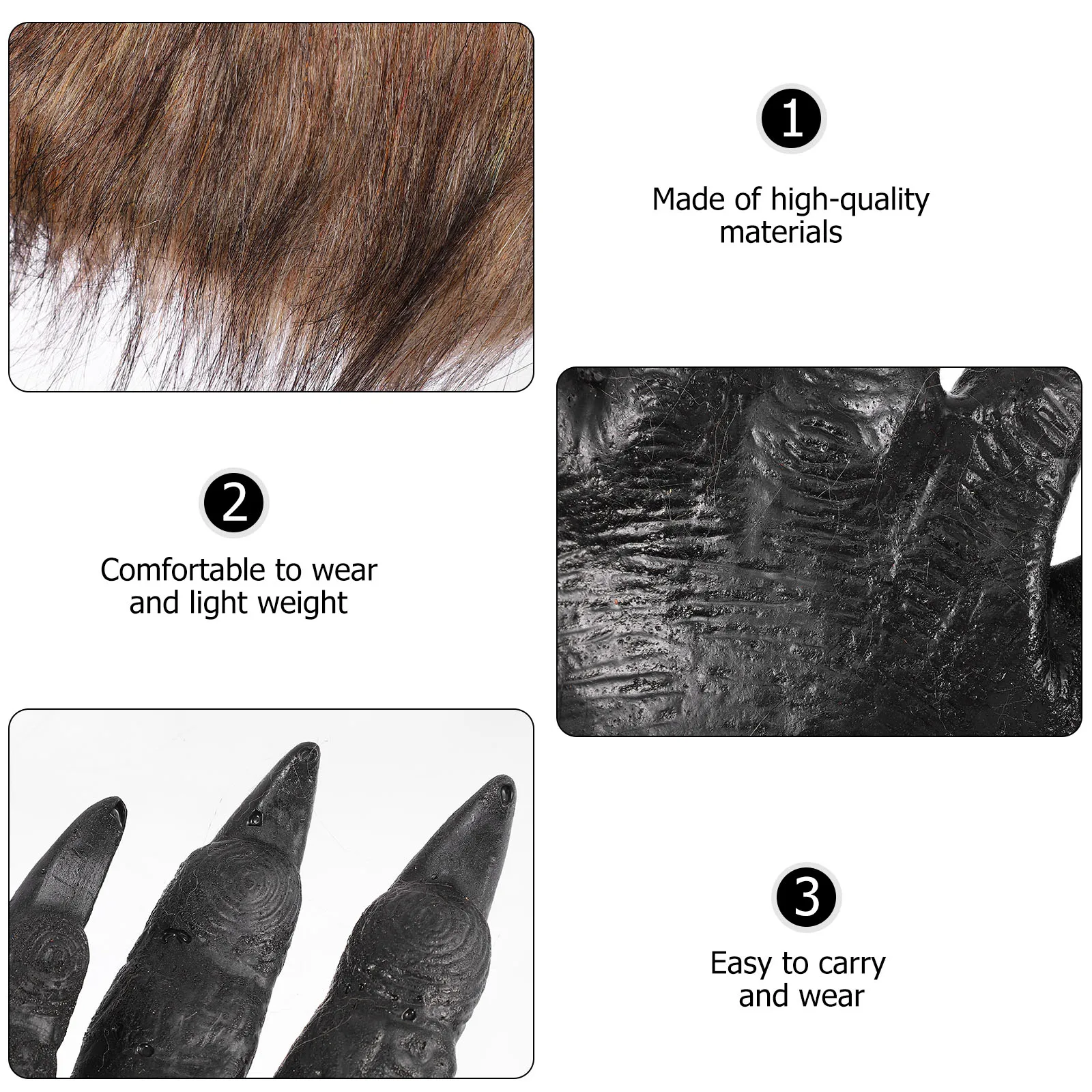 

Mask Glove Combination Halloween Costume Gloves Horror Masquerade Clothing