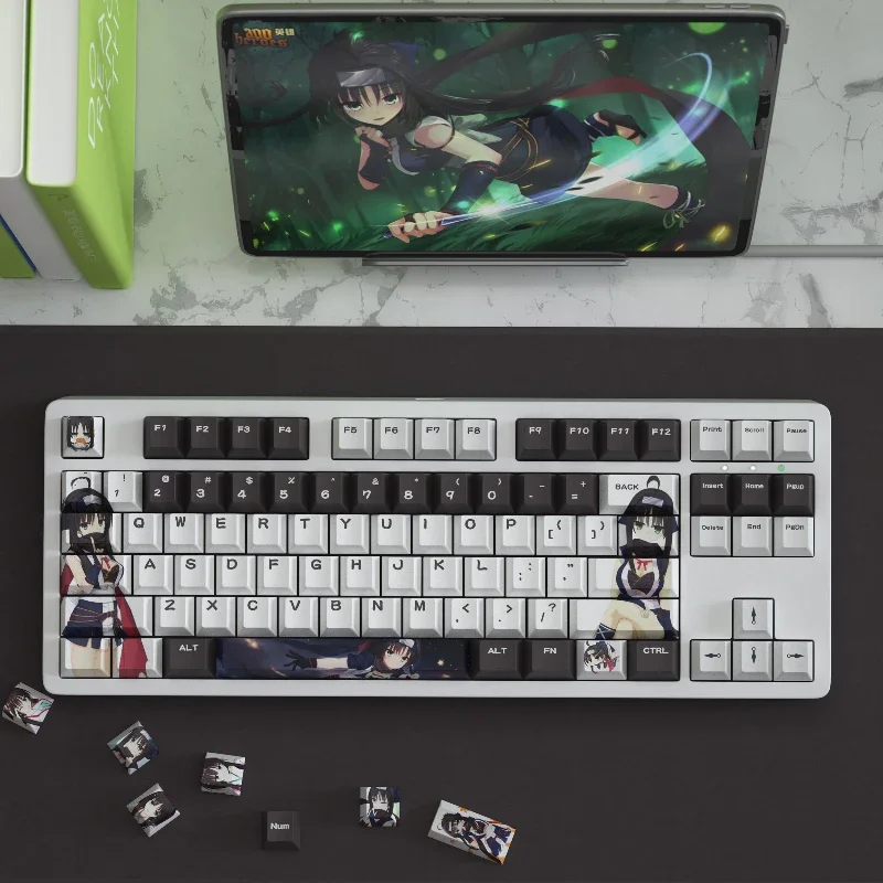 

Hitachi Mako Anime Keycap Senren Banka Cute Cartoon 125key Customized Cherry Profile Gaming Keycaps for Mechanical Keyboard Gift