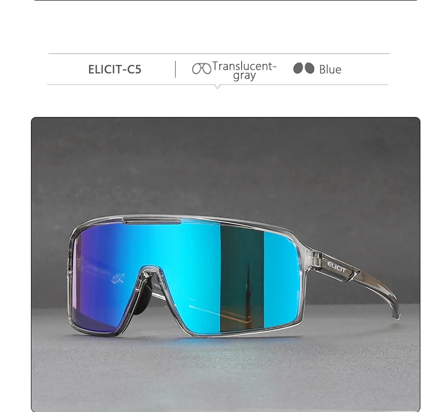 ELICIT Fahrradbrille für Männer und Frauen, Mountainbike-Brille, Outdoor-Sport, Laufen, Wandern, UV400-Schutzbrille, MTB-Fahrbrille – Detail 18