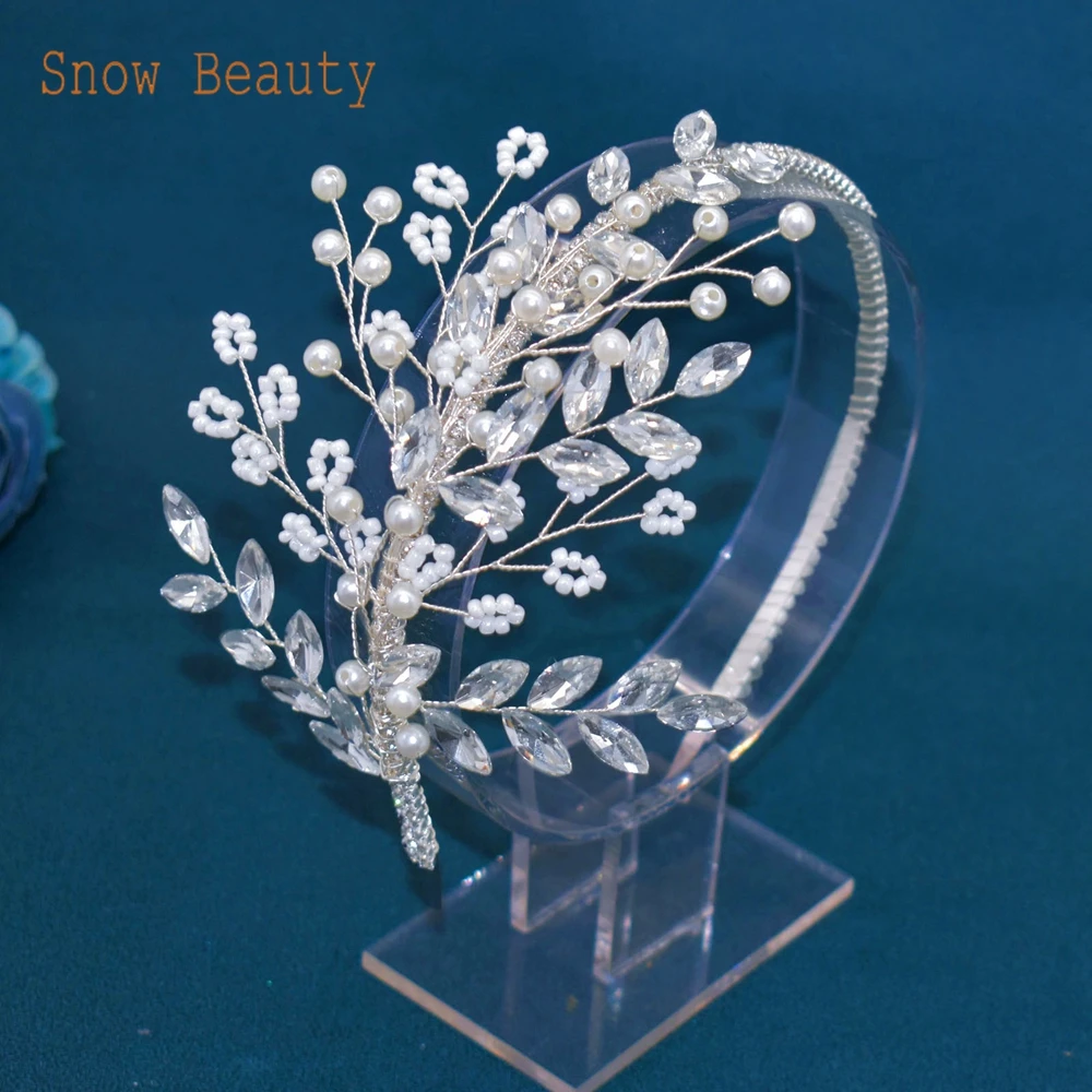 DZ028 Luxury Bridal Hairband Baroque Headdress Rhinestones Wedding Hair Accessories Jewelry for Women Tiara Crystal Headpieces