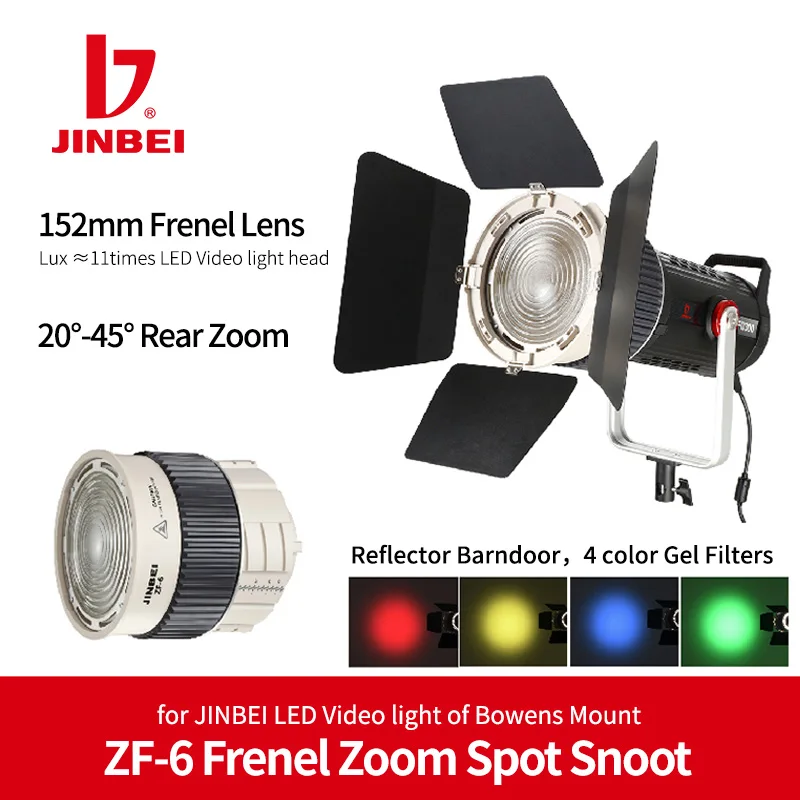 

JINBEI ZF-6 Frenel Focalize Spot Snoot Light Optical Condenser DIY Art Special Effect Photography Equipment With Bowens Mount