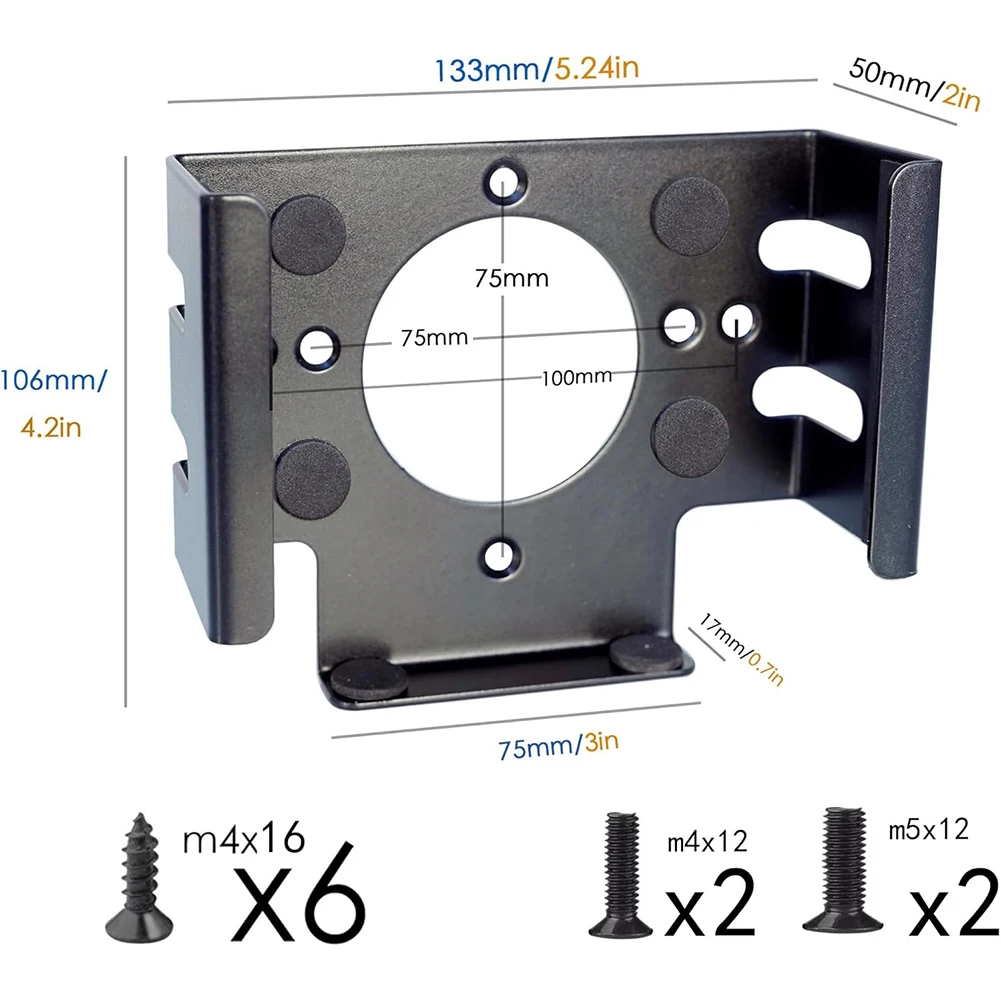 Under Desk Mount Metal Mount Holder Bracket Monitor Mount Holder for Mac Mini M4/M4 Pro 2024 Accessories