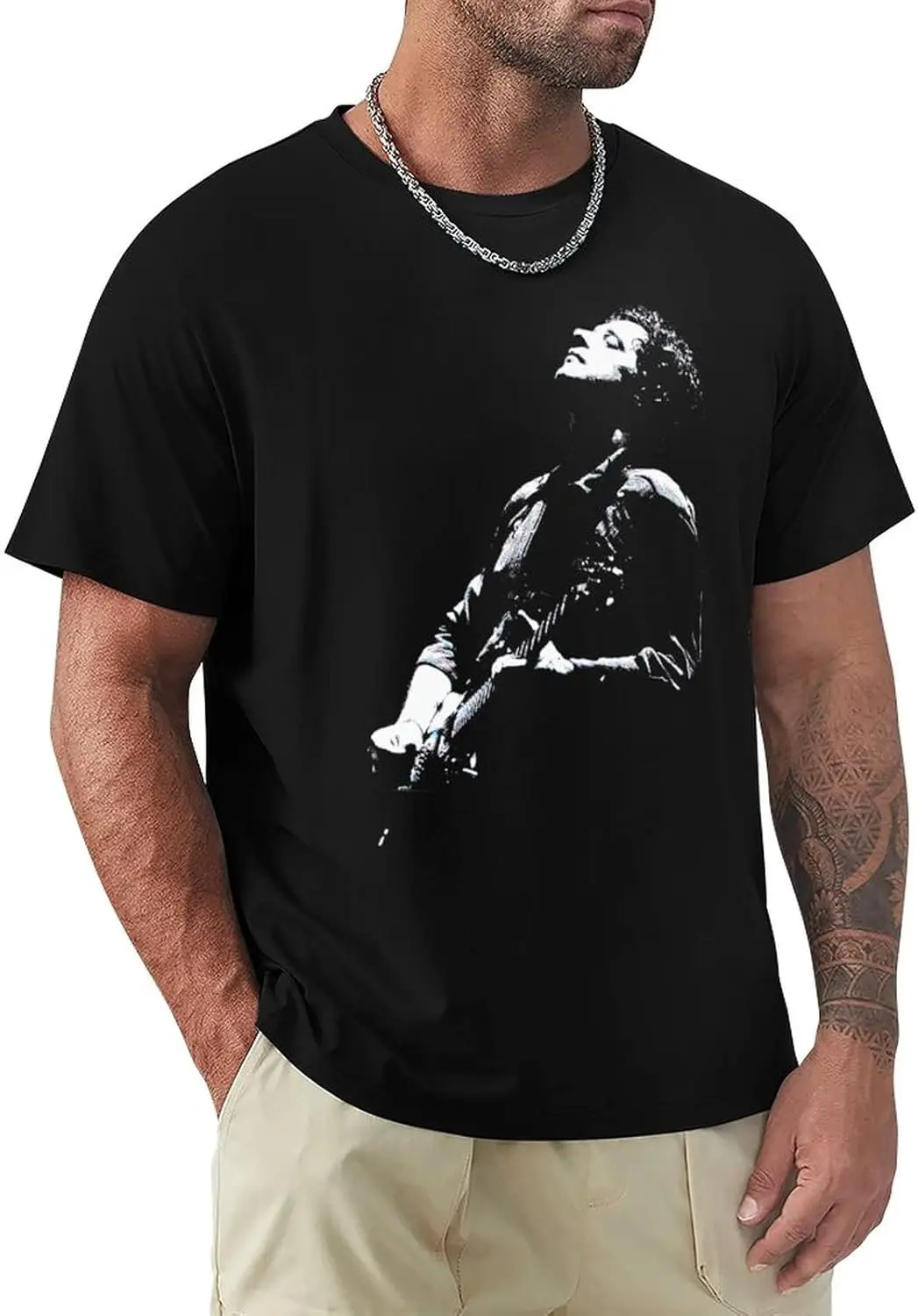 

Gustavo Cerati T-Shirt Men's Short Sleeve Shirt Hip Hop Vintage Loose Tshirt Breathable Sports Tee