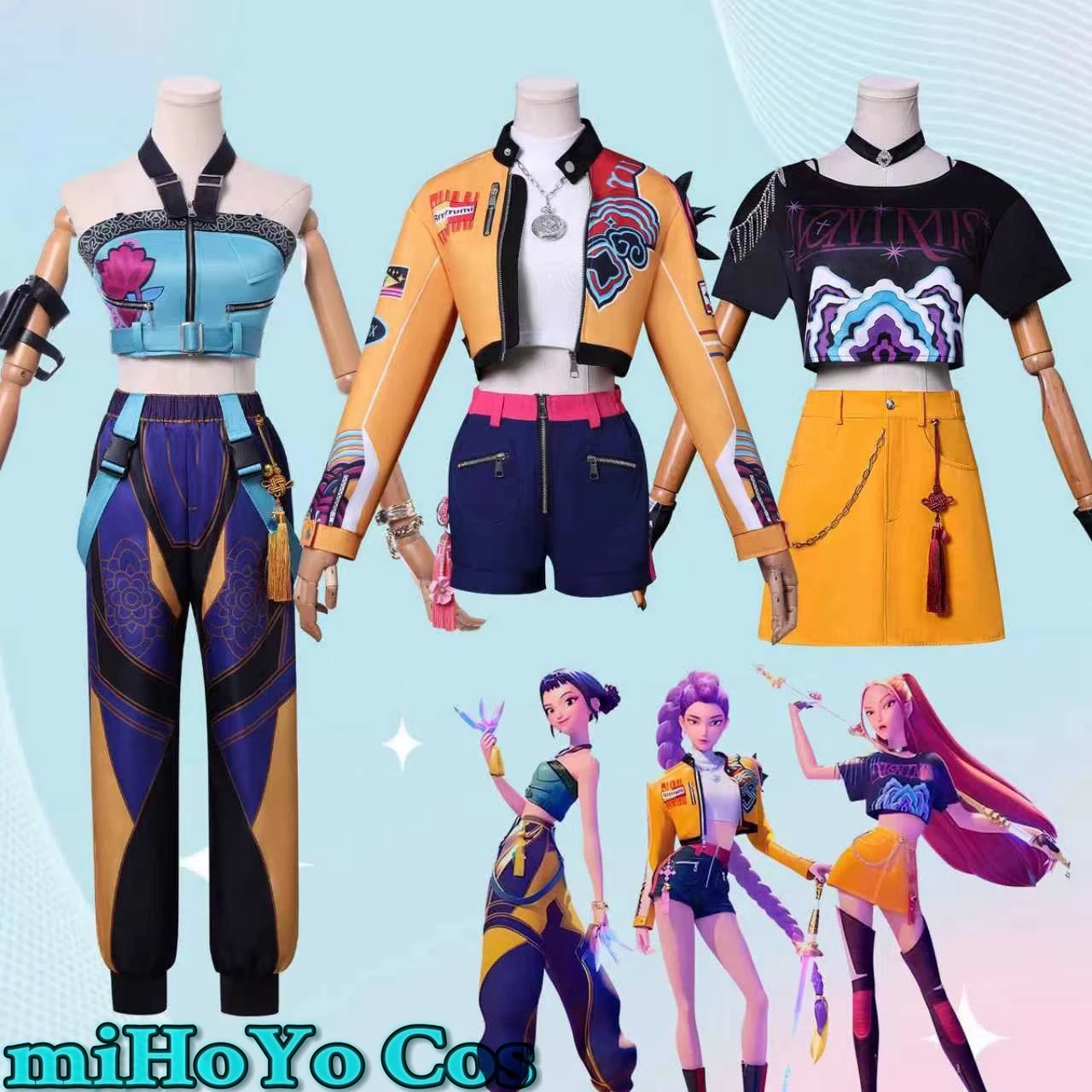 

Zoey Rumi Mira Cosplay Anime Movie HUNTRX KPop Demon Hunters Costume Halloween Carnival Party Role Play Uniform Prop Coat 3XL
