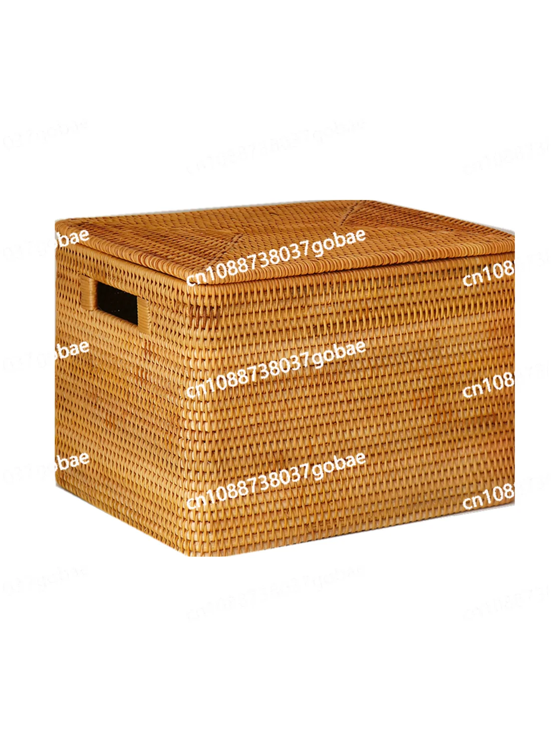 

Storage basket woven with lid open grid bathroom bookshelf storage frame