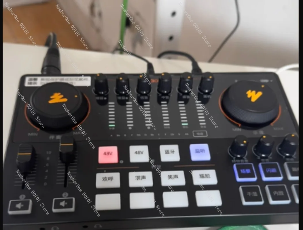 E2 GEN2 Upgraded Professional Audio Interface 2 XLR Input 48V Phantom Power Live Streaming Podcasting
