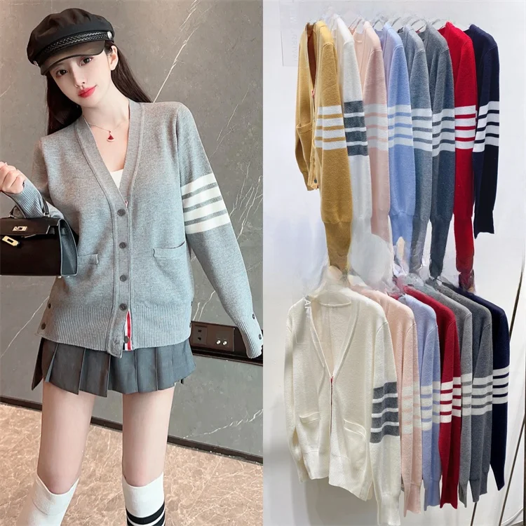

Women's Knitted Wool V-ne Open Cardigan Single Button Color ell Button Outerwear Slim Fit Commute Sle Long Sve