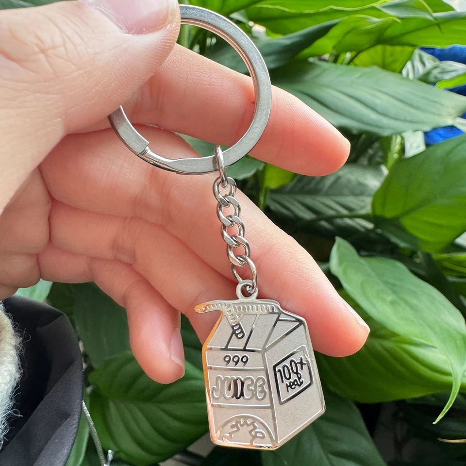 Harong JUICE WRLD 999 Pendant Keychain Creative Beverage Box
