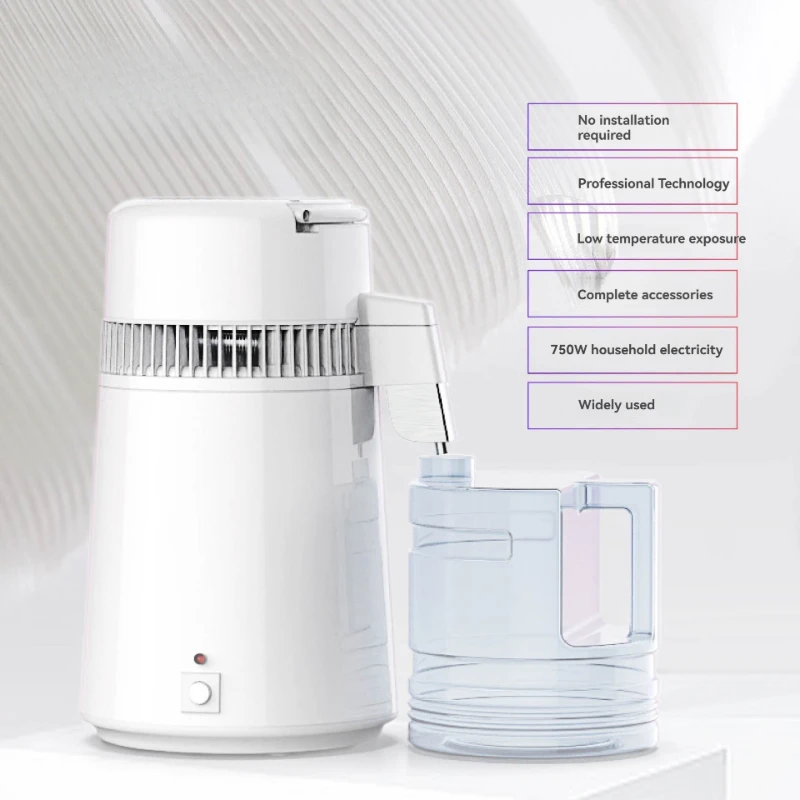 Pure Water Distiller 4L Dental Distiller Water Filter Stainless Steel Pure Dew Essential Oil Liquor Distillation Purifier