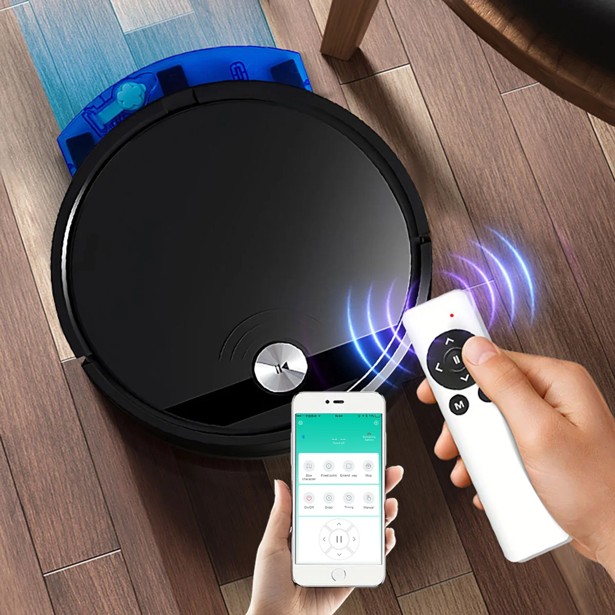 Multifunctional Electric Vacuum Cleaner for Home Floors, Intelligent Automatic RC Rechargeable Vacuum Cleaner, APP & RC