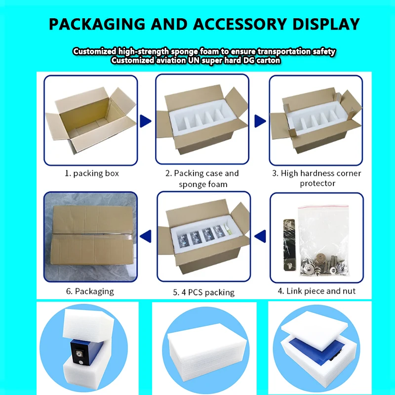 8000 cycles 3.2V 320AH Lifepo4 lithium iron phosphate A-class battery 3C high-power DIY 12V 24V 48V solar rechargeable battery