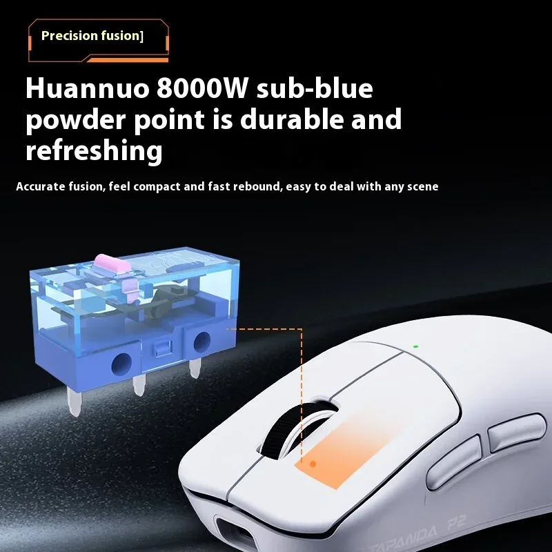 Metaphyuni Metapanda P2 Pro Lightweight 2.4G 3-mode Wireless Bluetooth Gaming Mouse Customized E-sports Mice PC Accessory Gifts