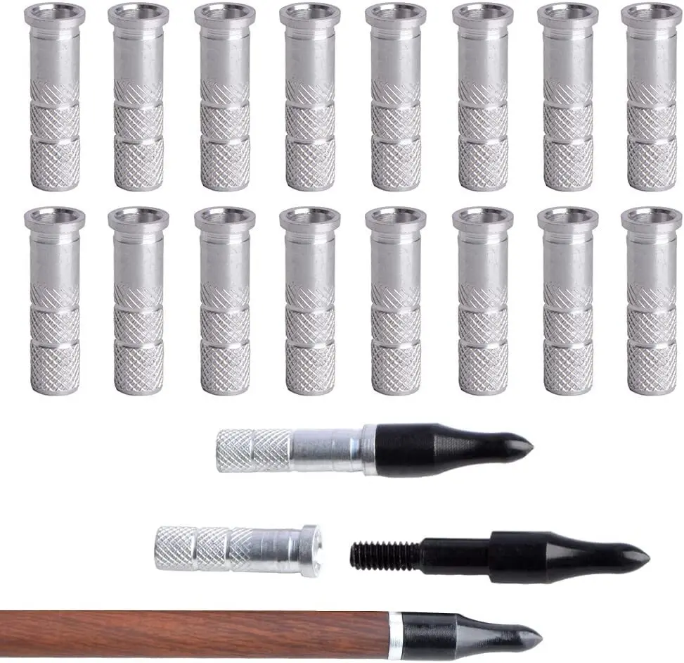 

50pcs Archery Aluminum Arrow Inserts ID6.0 / 6.2 / 7.6mm Arrow Shaft DIY Accessories Bow Hunting