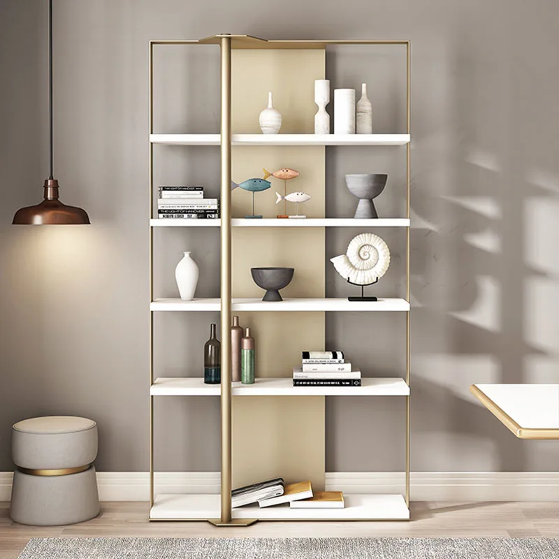 Modern Bedroom Bookshelf Display Shelfs Metal Minimalist Collect Bookcases Book Stand Muebles Para El Hogar Room Furniture