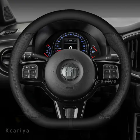 10 best sales fiat 500 leather steering wheel cover - №10