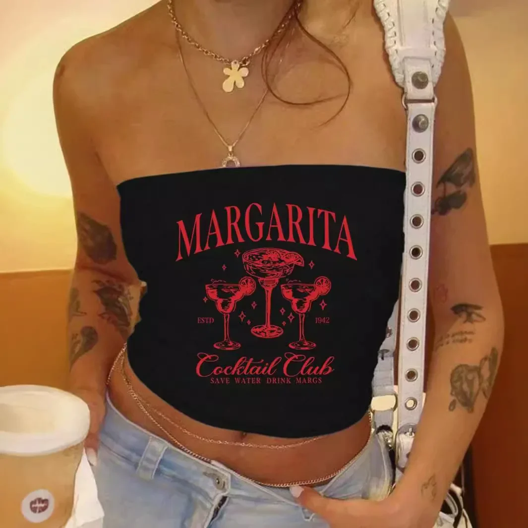 Shein Temu-Camiseta sin mangas para mujer, diseño adelgazante único, patrón de letras Sexy, silueta suave, moda