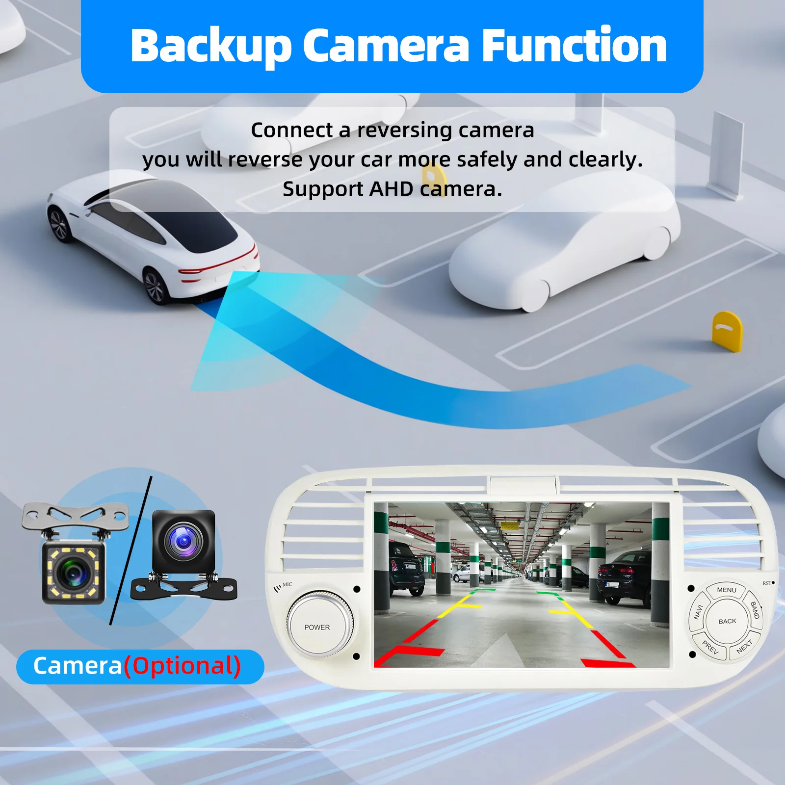 ESSGOO 4 + 64G Android 15 Auto Stereo Radio Für Fiat 500 2007-2015 7 "Display Drahtlose Carplay Android Auto GPS Nav Wifi BT RDS SWC – Detail 15